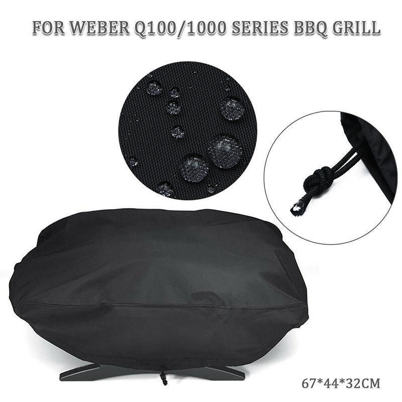 Waterproof BBQ Grill Cover for Weber Q100 Q1000 Series 67×44×32cm