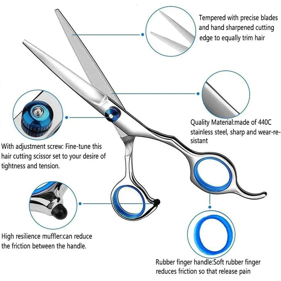11pcs Hair Cutting Scissors Set Professional Hairdressing Scissors Barber Tools