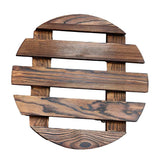 Wooden Round Universal Wheel Planter Base Tray Mobile Planter Stand for Garden - Extra Image