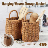 Vintage Wall Hanging Basket Kitchen Storage Basket Small Flower Basket Organizer - 12cm