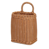 Vintage Wall Hanging Basket Kitchen Storage Basket Small Flower Basket Organizer - 12cm - Rear View