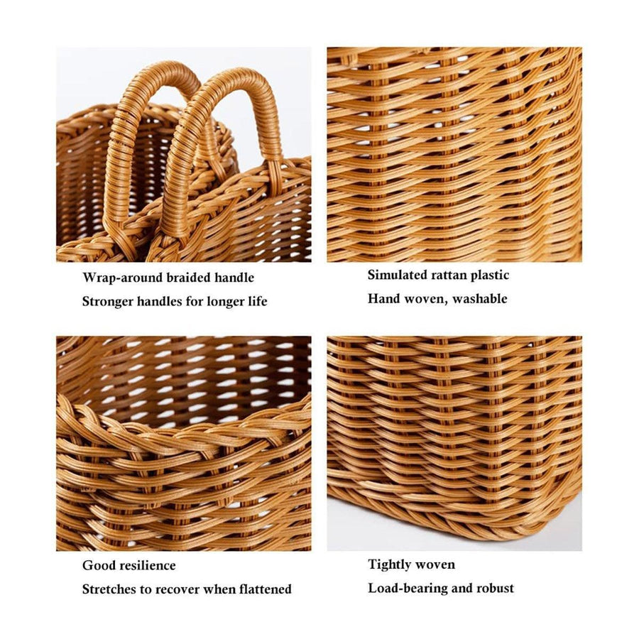 Vintage Wall Hanging Basket Kitchen Storage Basket Small Flower Basket Organizer - 15cm