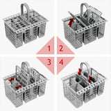 Multifunctional Dishwasher Basket Accessories Fit Hotpoint Indesit Knife And Fork Storage Basket - Top-Down View