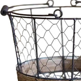 Carrying Storage Basket Iron Round Bucket Home Organizer Storage for Kitchen - Extra Image