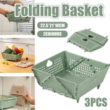 Collapsible Vegetable Washing Basket Foldable for Kitchen Sink - Front View
