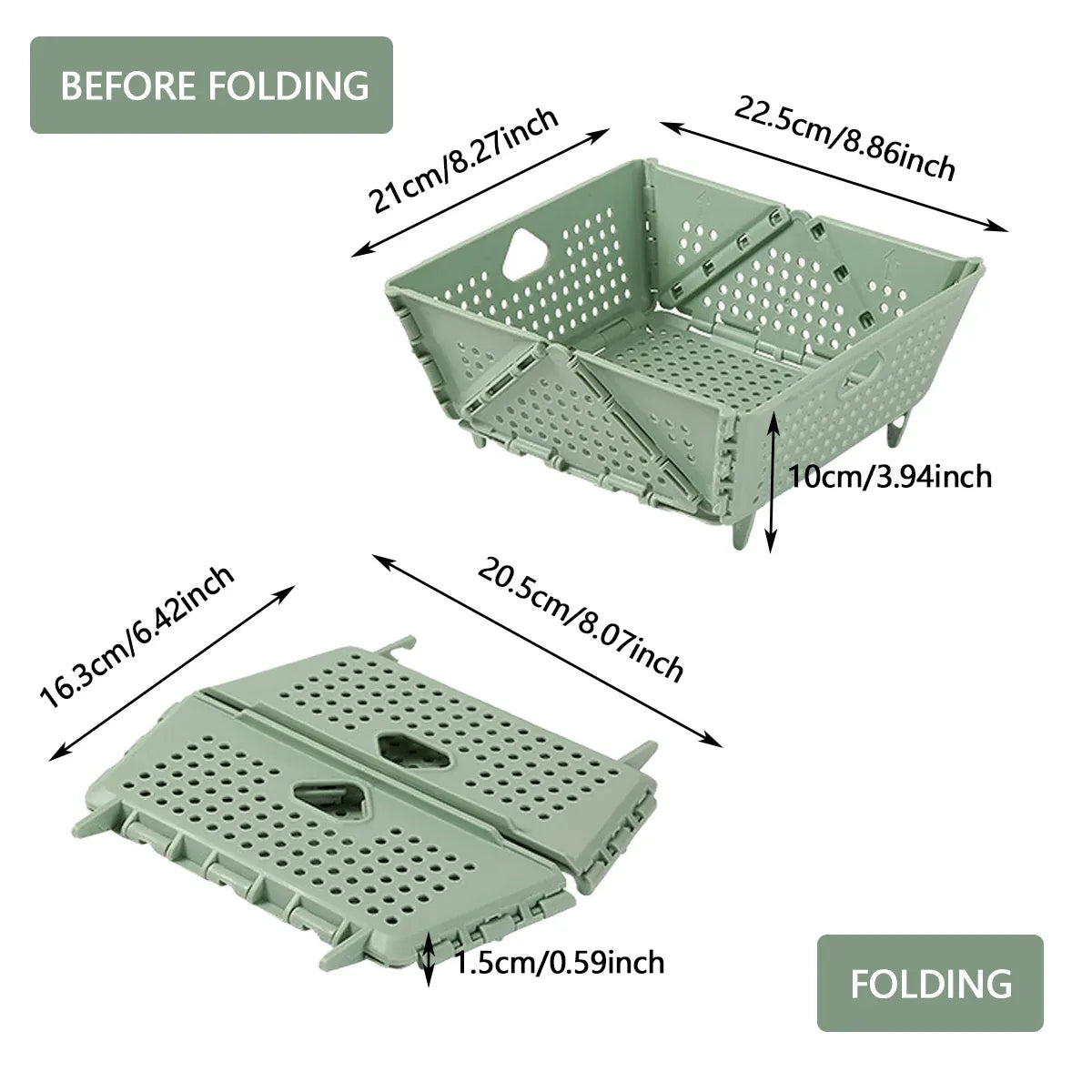 Collapsible Vegetable Washing Basket Foldable for Kitchen Sink