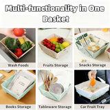 Collapsible Vegetable Washing Basket Foldable for Kitchen Sink - Low Angle