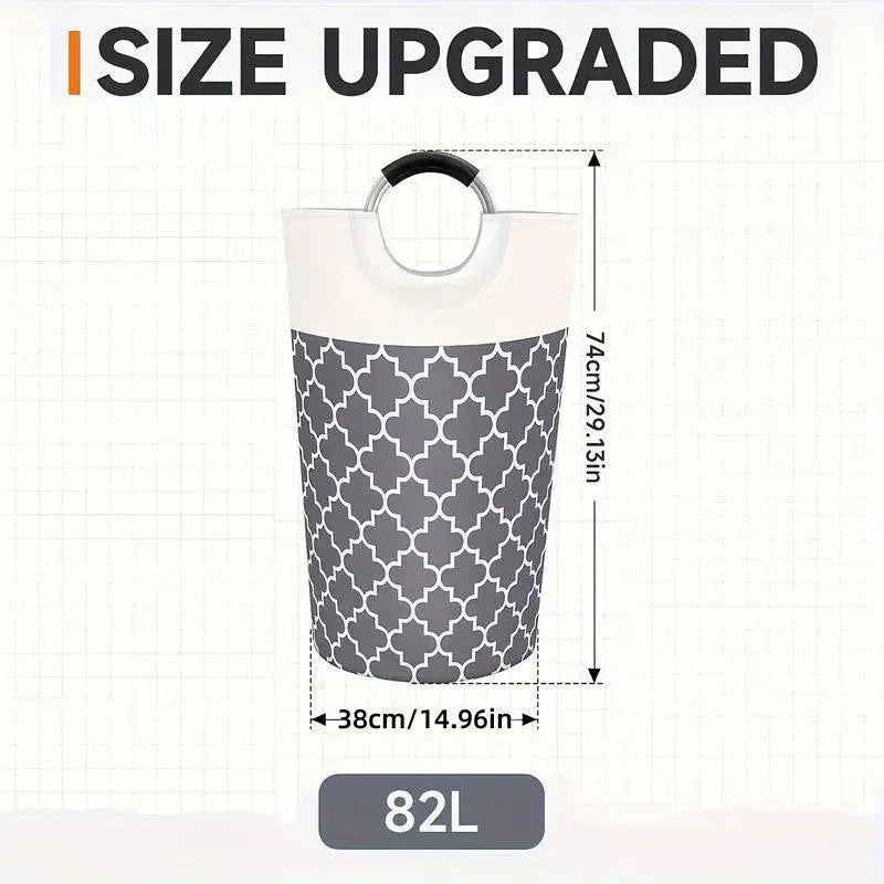82L Large Capacity Laundry Basket for Dirty Clothes Toy Storage and Organizing - Black