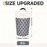 82L Large Capacity Laundry Basket for Dirty Clothes Toy Storage and Organizing - Black - Top-Down View