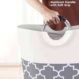 82L Large Capacity Laundry Basket for Dirty Clothes Toy Storage and Organizing - Black - Close-Up Angle