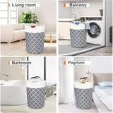 82L Large Capacity Laundry Basket for Dirty Clothes Toy Storage and Organizing - Black