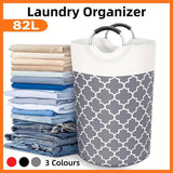 82L Large Capacity Laundry Basket for Dirty Clothes Toy Storage and Organizing - Black