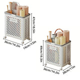 Folding Laundry Basket with Wheel Large Capacity Removable Dirty Clothes Storage - Beige-M - Side View