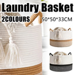 Foldable Large Laundry Hamper Dirty Clothes Basket Space Saving Durable For Home - Black