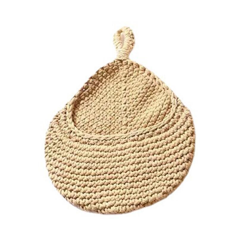 Hanging Wall Organizer Vegetable Fruit Basket Kitchen Storage Pouch Bag Diy 6Size - XXL