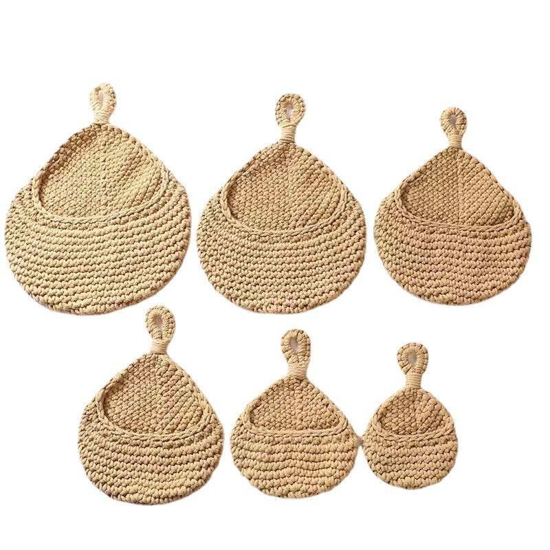 Hanging Wall Organizer Vegetable Fruit Basket Kitchen Storage Pouch Bag Diy 6Size - XXL