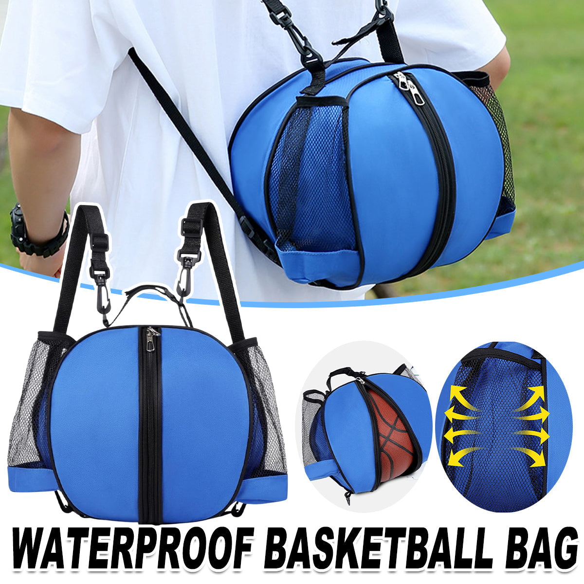 Waterproof Sports Outdoor Basketball Bag Gym Training Equipment Bag Backpack