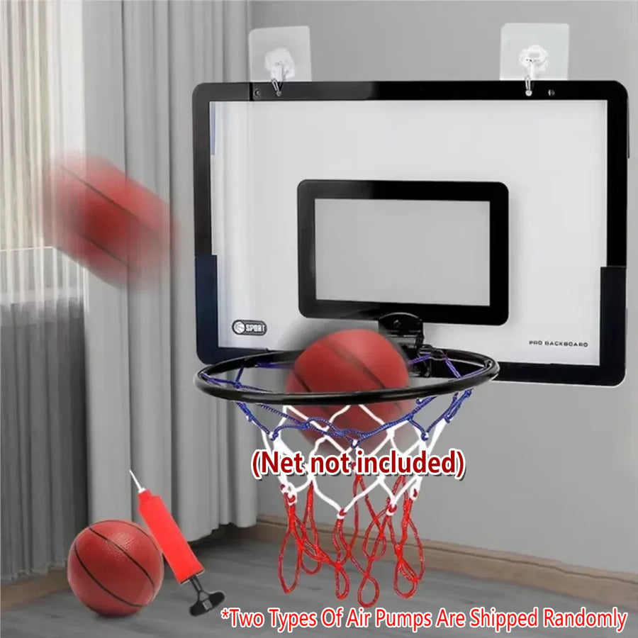 Wall Mounted Foldable Basketball Stand Indoor Outdoor Hoop Frame for Young Players