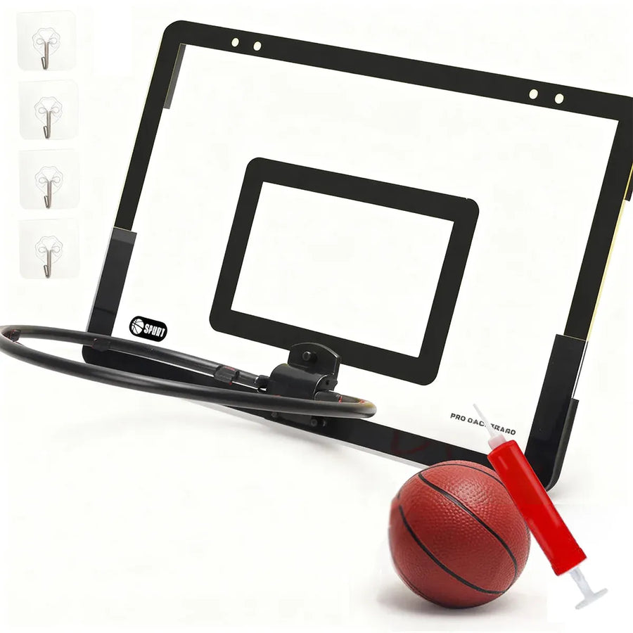 Wall Mounted Foldable Basketball Stand Indoor Outdoor Hoop Frame for Young Players