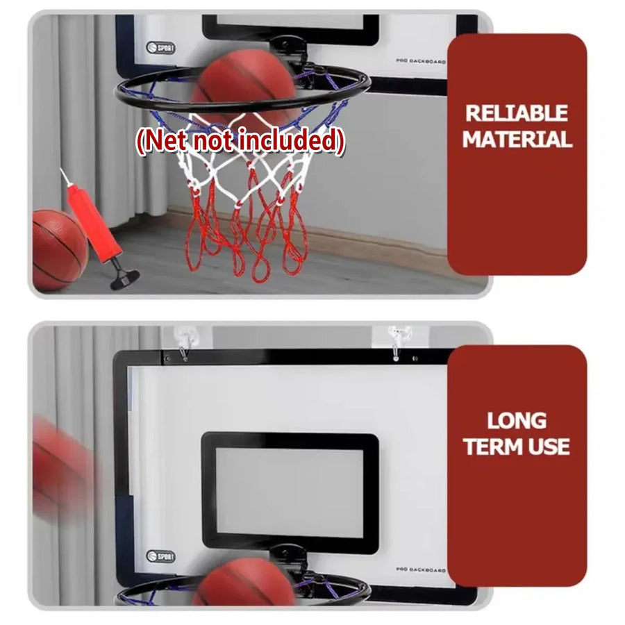 Wall Mounted Foldable Basketball Stand Indoor Outdoor Hoop Frame for Young Players