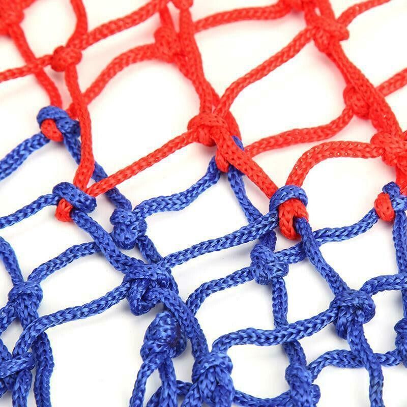 2Pcs Tri-Colour Basketball Hoop Nets Red White Blue Standard Replacement