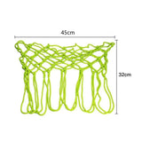 Glow in the Dark Basketball Net Fluorescent Green Luminous Hoop Net 12 Loops - Side View