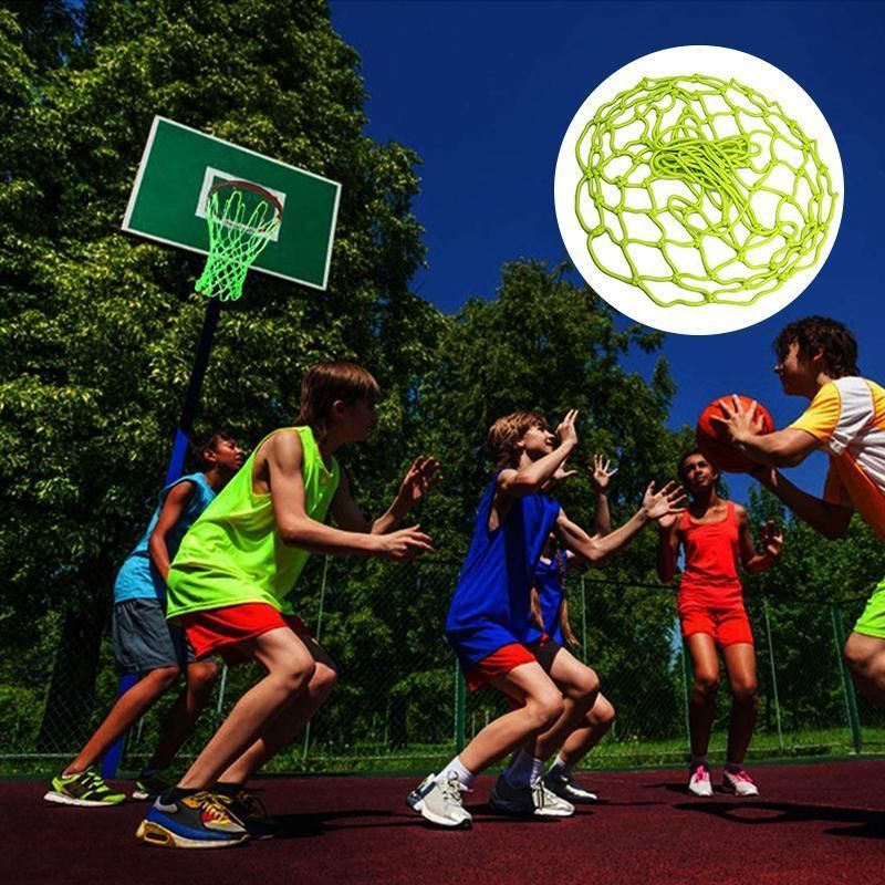 Glow in the Dark Basketball Net Fluorescent Green Luminous Hoop Net 12 Loops