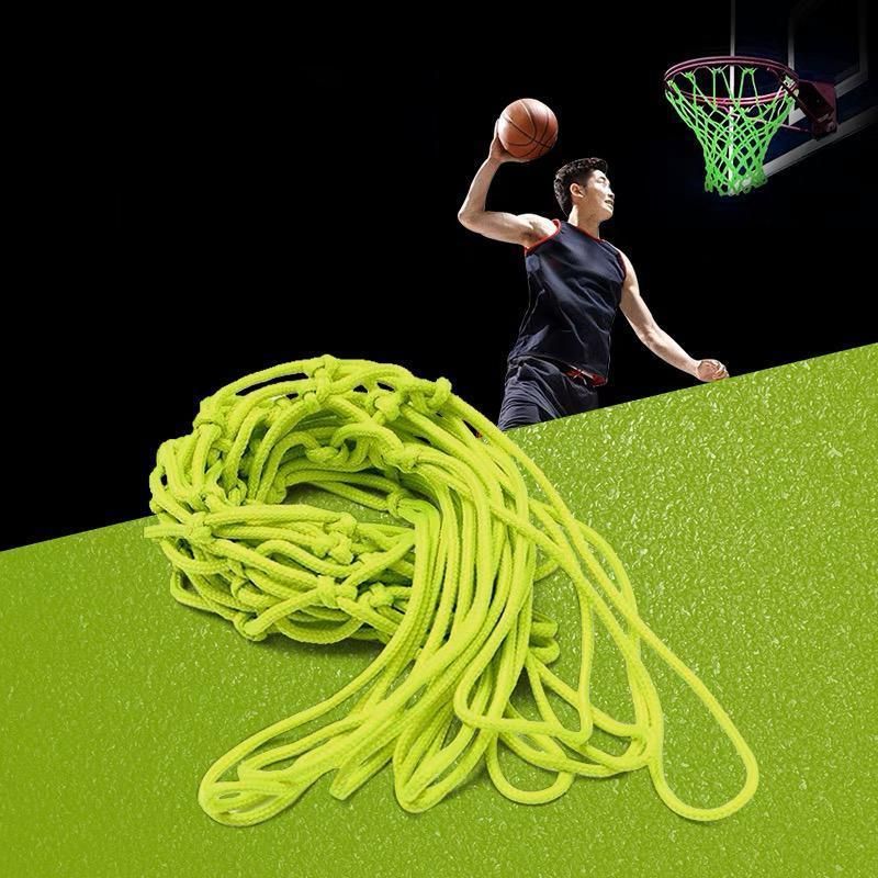 Glow in the Dark Basketball Net Fluorescent Green Luminous Hoop Net 12 Loops