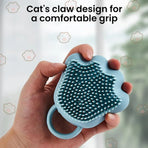 Silicone Bathing Brush Multifunctional Pet Hair Washing Brush Massage Scrubber - Blue