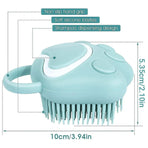 Silicone Bathing Brush Multifunctional Pet Hair Washing Brush Massage Scrubber - Pink