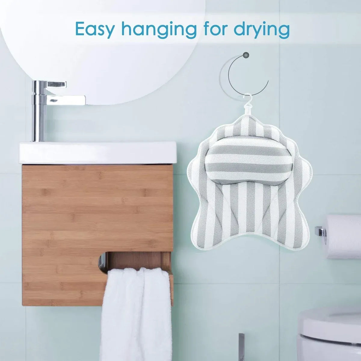 Bath Pillow Non Slip Comfortable Luxury for Bathroom Spa Relaxation