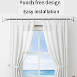 Adjustable Shower Curtain Tension Rod Extendable Closet Pole Rack for Bathroom - 45-Degree Angle