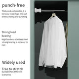 Adjustable Shower Curtain Tension Rod Extendable Closet Pole Rack for Bathroom - Rear View