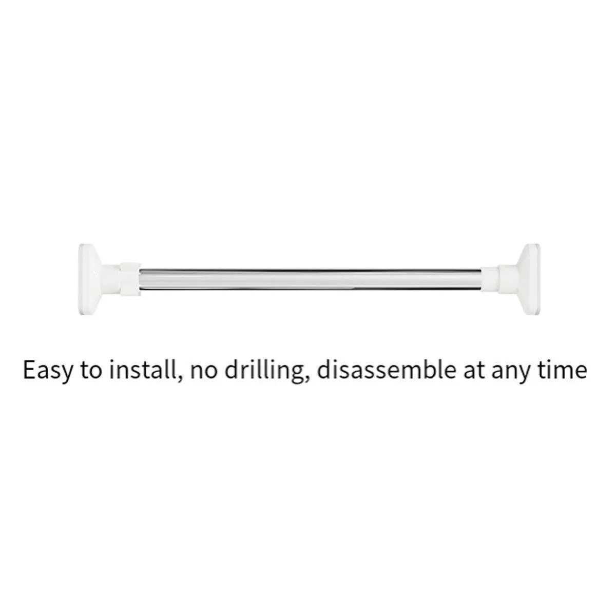 Adjustable Shower Curtain Tension Rod Extendable Closet Pole Rack for Bathroom