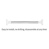 Adjustable Shower Curtain Tension Rod Extendable Closet Pole Rack for Bathroom - Extra Image