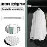 Adjustable Shower Curtain Tension Rod Extendable Closet Pole Rack for Bathroom - Extra Image