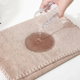 Coral Velvet Towel Set Bath Towels Soft Absorbent Quick Dry Face Hand Cloth Home - Blue - Rear View