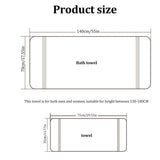 Coral Velvet Towel Set Bath Towels Soft Absorbent Quick Dry Face Hand Cloth Home - Blue - Side View