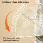 Parrot Bathing Cage Accessories Large Multi Purpose Bird Bathtub Sleeping Nest