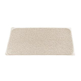 Anti Slip Shower Mat Loofah Surface Bath Rug 70x40cm White PVC Bathroom Carpet - Front View