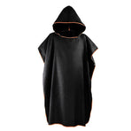 Adult Changing Robe Towel Bath Hooded Quick Dry Beach Towel Poncho Bathrobe - Grey
