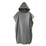 Adult Changing Robe Towel Bath Hooded Quick Dry Beach Towel Poncho Bathrobe - Grey - Extra Image