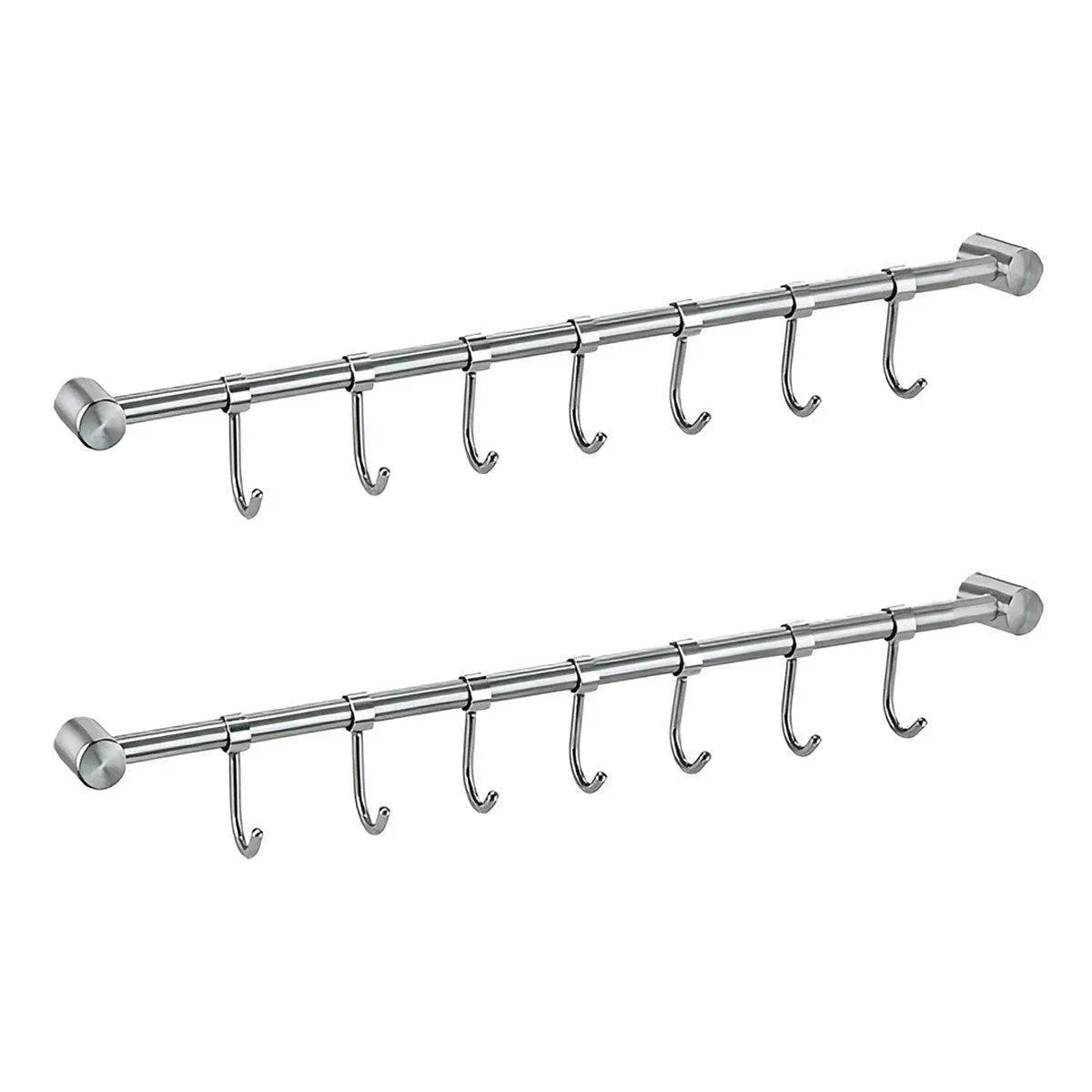 2PCS 304 Stainless Steel Bathroom Towel Hook Wall Mounted Clothes Kitchen Hanger