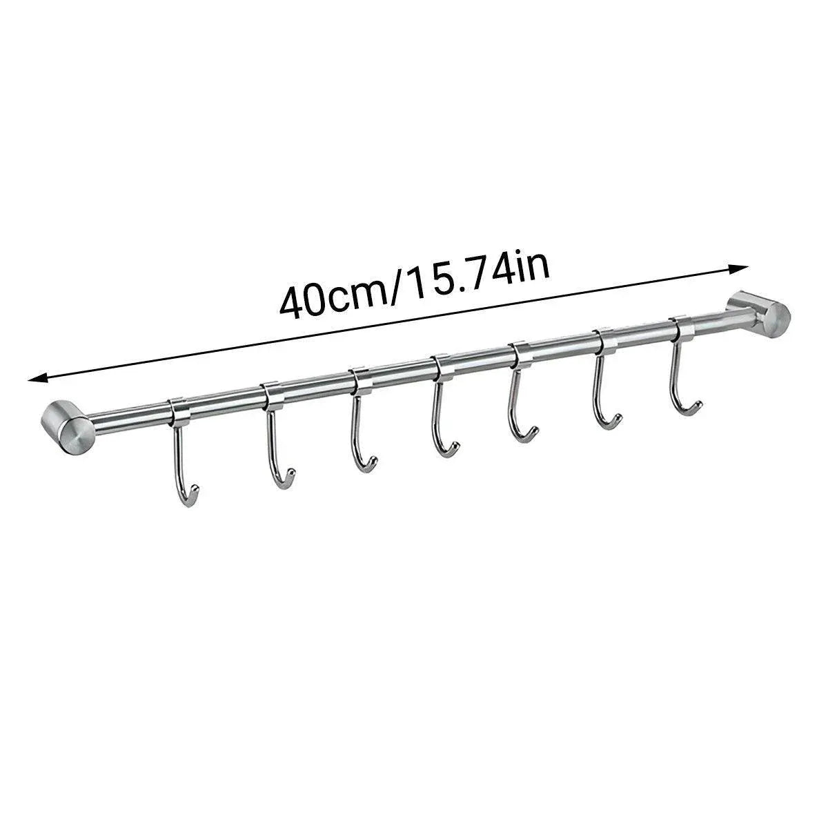 2PCS 304 Stainless Steel Bathroom Towel Hook Wall Mounted Clothes Kitchen Hanger