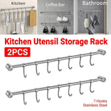 2PCS 304 Stainless Steel Bathroom Towel Hook Wall Mounted Clothes Kitchen Hanger - Extra Image