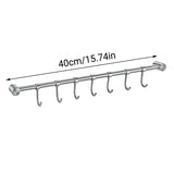 2PCS 304 Stainless Steel Bathroom Towel Hook Wall Mounted Clothes Kitchen Hanger - Side View