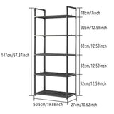 5Tiers Pot Storage Rack Pan Stand Saucepan Holder Cookware Organizer for Kitchen - Black