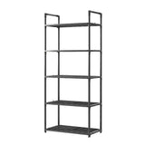 5Tiers Pot Storage Rack Pan Stand Saucepan Holder Cookware Organizer for Kitchen - Black - Rear View
