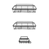 Perforation Free Bathroom Shelf Space Saving Storage Rack Organizer for Home Use - Front View