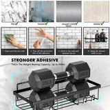 Perforation Free Bathroom Shelf Space Saving Storage Rack Organizer for Home Use - Top-Down View